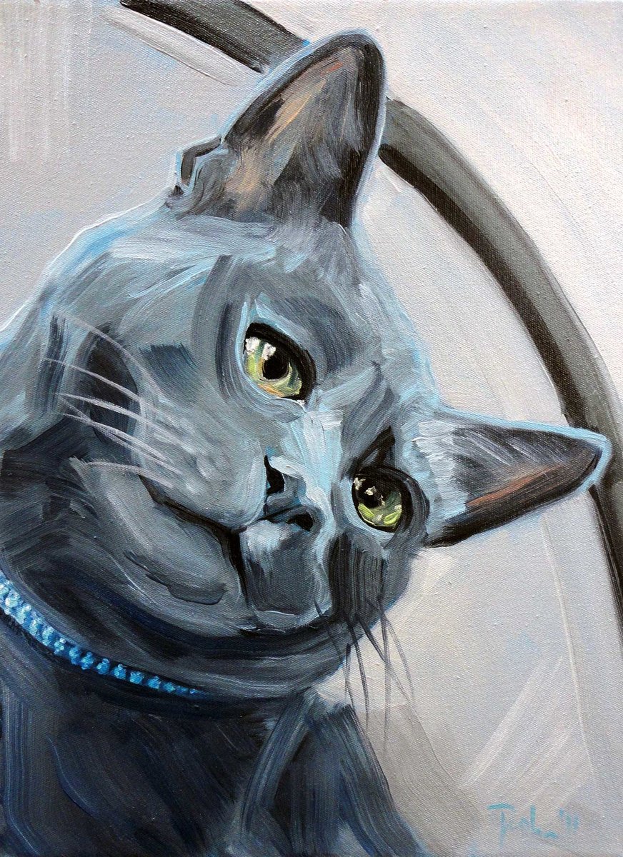 Custom Pet Portrait | Oil on Canvas 12"x16" | Popkin's P{et Portraits