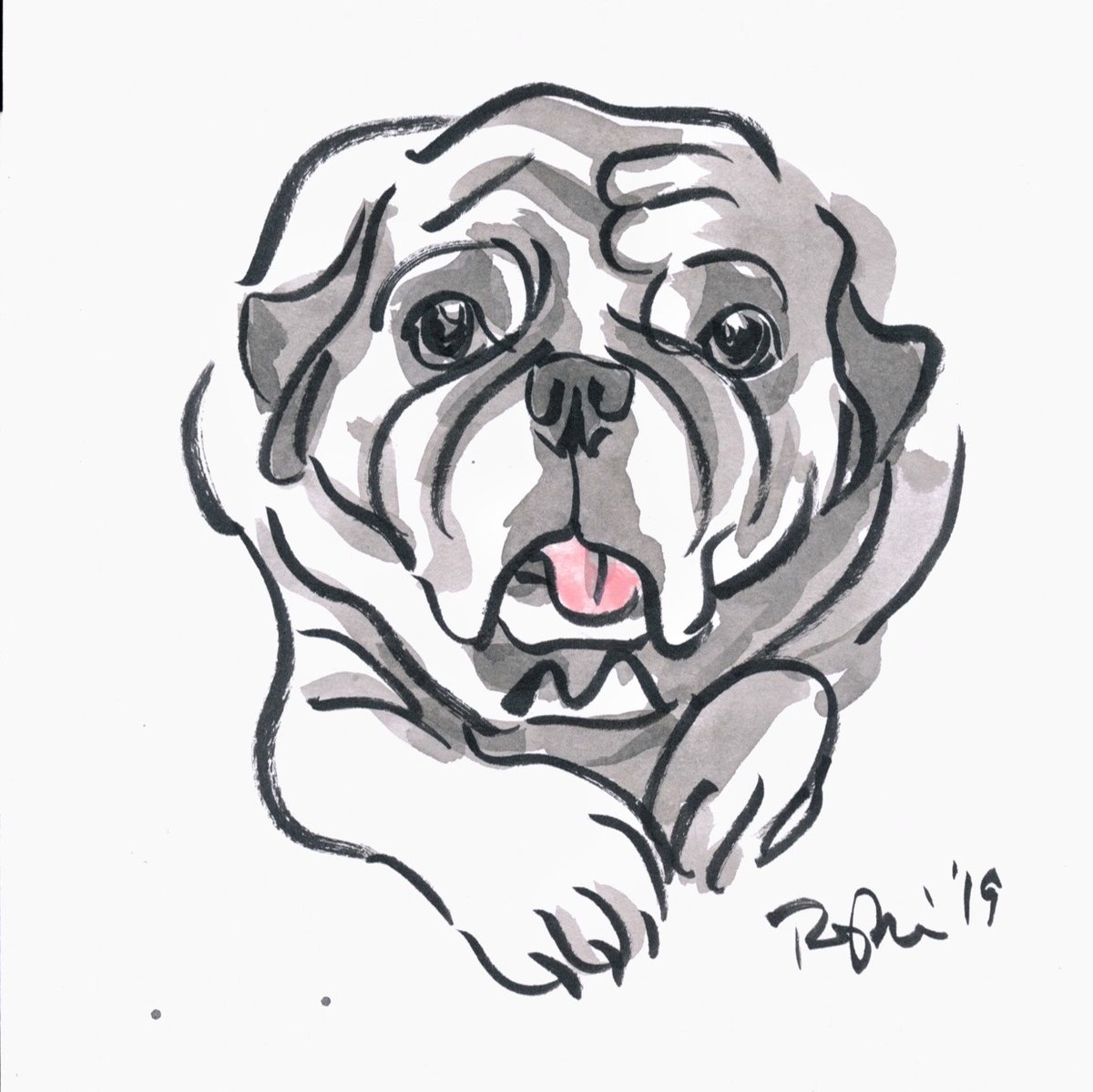 Single Custom Pet Drawing | Popkin's Pet Portraits