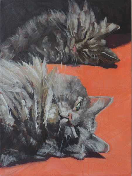 Custom Pet Portrait | Oil on Canvas 16"x 24" | Popkin's Pet Portraits